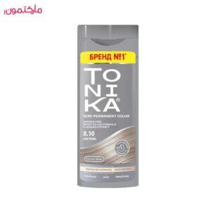 شامپو رنگ برند تونیکا رنگ مرواریدی خاکستری شماره 8.10 حجم 150 میل