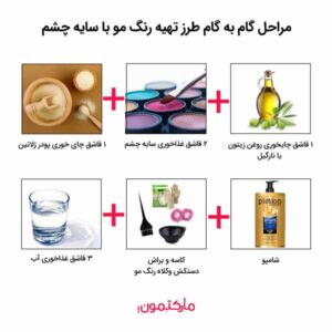 مراحل گام به گام تهیه رنگ مو با سایه