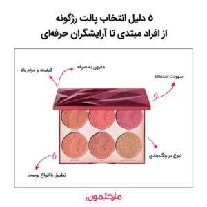5 دلیل انتخاب پالت رژگونه از افراد مبتدی تا آرایشگران حرفه‌ای