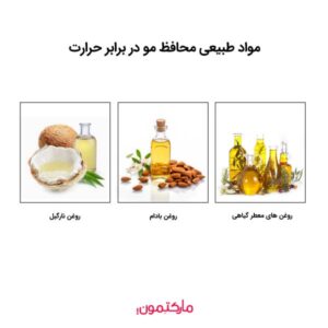 مواد طبیعی محافظت از مو در برابر حرارت