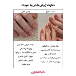 تفاوت ژلیش ناخن با کاشت و لمینت سایر روش‌ها