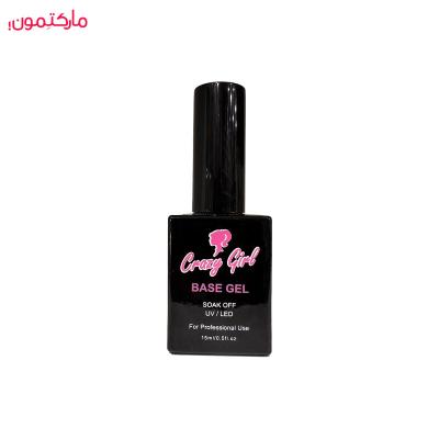 بیس ژل کریزی گرل  crazy girl حجم 12 میلی‌لیتر