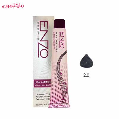 رنگ مو انزو شماره 2.0 رنگ قهوه ای تیره 100 میلی لیتر