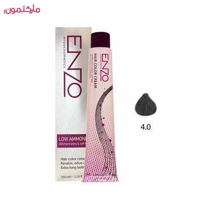 رنگ مو انزو شماره 4.0 رنگ قهوه ای متوسط 100 میلی لیتر