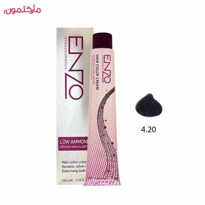 رنگ مو انزو شماره 4.20 رنگ بنفش طبیعی 100 میلی لیتر