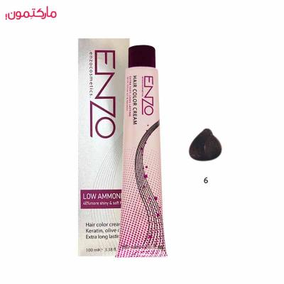 رنگ مو انزو شماره 6 سری استاپ گری رنگ آکاژو 100 میلی لیتر
