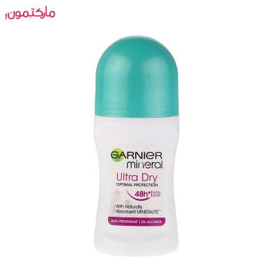 رول ضد تعریق زنانه گارنیر مدل ultra dry با ماندگاری 48 ساعته حجم 50 میل