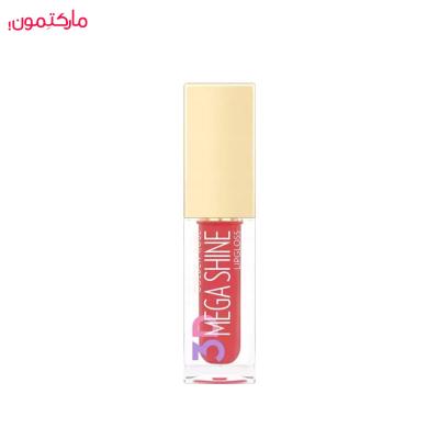 رژ لب مایع براق مگا شاین 3D MEGA SHINE گلدن رز شماره 111