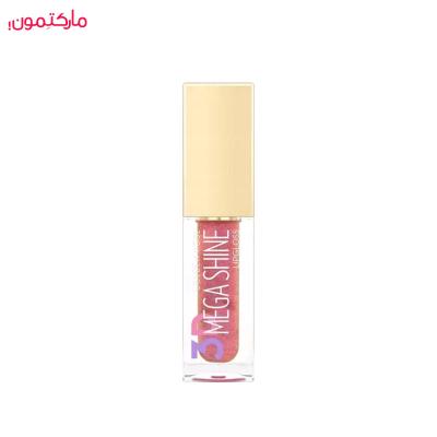 رژ لب مایع براق مگا شاین 3D MEGA SHINE گلدن رز شماره 120