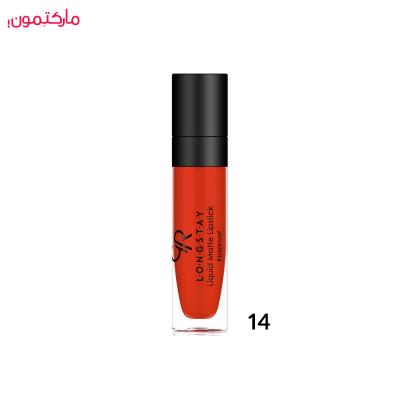 رژ لب مایع گلدن رز مات شماره 14