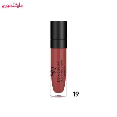 رژ لب مایع گلدن رز مات شماره 19