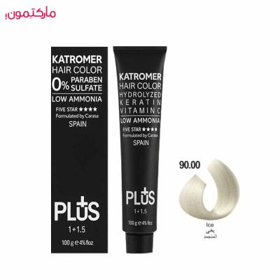 رنگ مو کاترومر شماره 90.00 رنگ یخی 100 میل