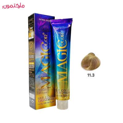 رنگ مو کم آمونیاک مجیکالر شماره 11.3 رنگ بلوند طلایی خیلی خیلی روشن 100 میل