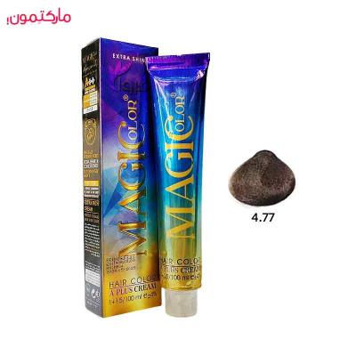 رنگ مو کم آمونیاک مجیکالر شماره 4.77 رنگ قهوه ای شکلاتی متوسط 100 میل