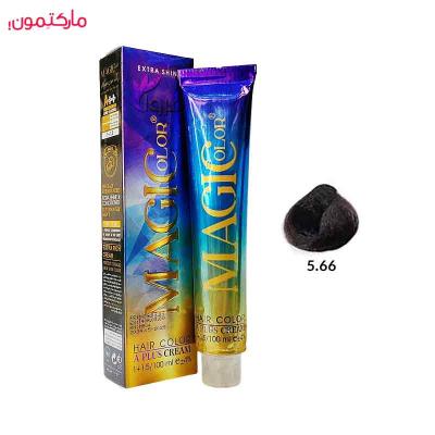 رنگ مو کم آمونیاک مجیکالر شماره 5.66 رنگ بادمجانی 100 میل