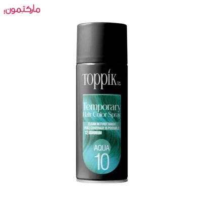 اسپری رنگ مو تاپیک شماره 10 رنگ سبز آبی حجم 150 میل