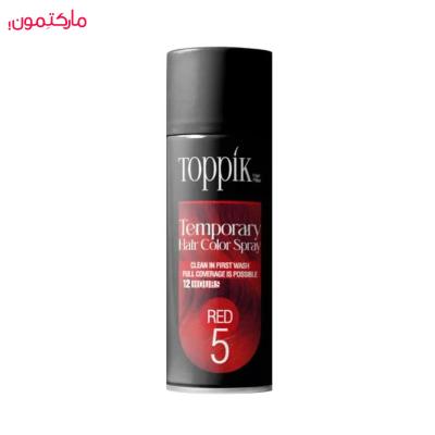 اسپری رنگ مو تاپیک شماره 5 رنگ قرمز حجم 150 میل