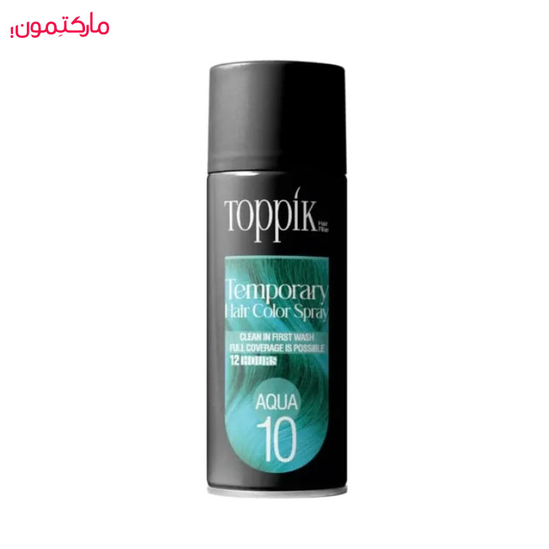 اسپری رنگ مو تاپیک شماره 10 رنگ سبز آبی حجم 150 میل
