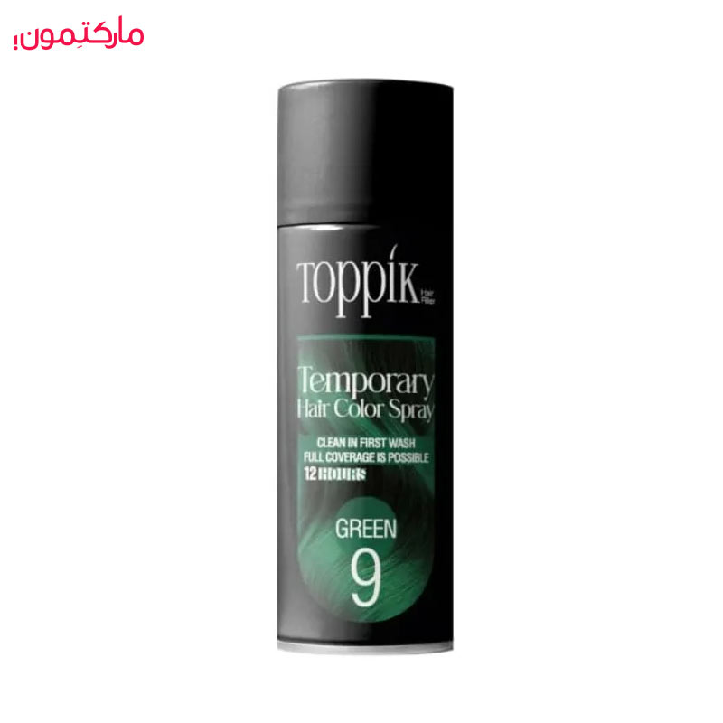 اسپری رنگ مو تاپیک شماره 9 رنگ سبز حجم 150 میل