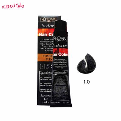 رنگ مو رنوال شماره 1.0 رنگ مشکی 150 میل
