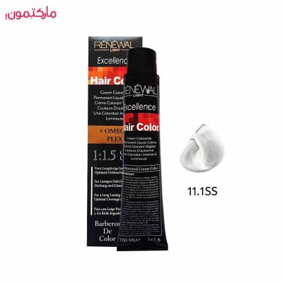 رنگ مو رنوال شماره 11.1SS رنگ سوپر پلاتینه دودی 150 میل