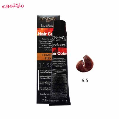 رنگ مو رنوال شماره 6.5 رنگ بلوند فندقی ماهاگونی تیره  150 میل